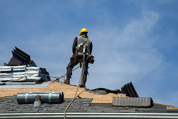 Professional Roof Replacement technician working in Rensselaerville, NY